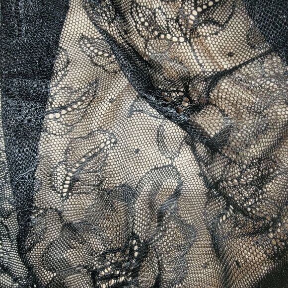 Cacique Modern Lace Lightly Lined Balconette Bra Black beige 42H - Picture 5 of 9